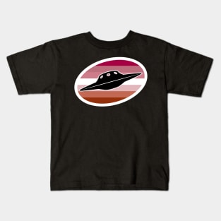 Lesbian UFO Cryptid Pride Kids T-Shirt